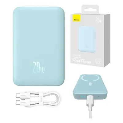 Powerbanka Baseus Magnetic Mini 10000mAh, USB-C  20W MagSafe (modrá)