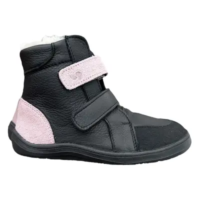 Barefoot dětské zimní boty Baby Bare FEBO WINTER Sparkle black černá Velikosti obuvi: 26