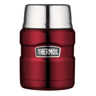 Thermos Style Termoska na jídlo se skládácí lžící a šálkem - červená ml