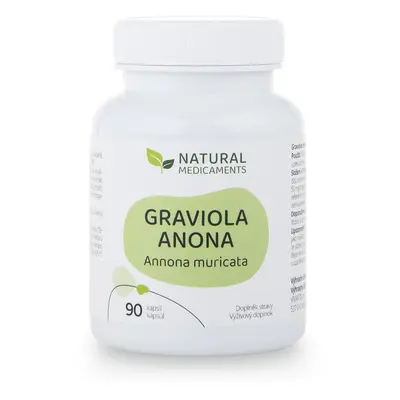 Natural Medicaments Graviola anona (Annona muricata) kapslí