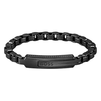 Hugo Boss Slušivý černý náramek Orlado 19 cm