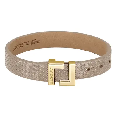 Lacoste Elegantní béžový kožený náramek Lura