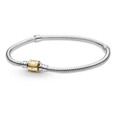 Pandora Elegantní stříbrný náramek se zlatou sponou 599347C00 cm