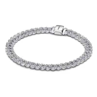 Pandora Stříbrný náramek z kubánského řetízku Timeless 593008C01 cm