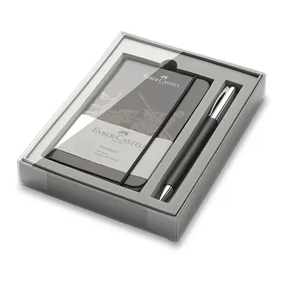 Faber-Castell Ambition Precious Resin kuličkové pero, dárková kazeta se zápisníkem