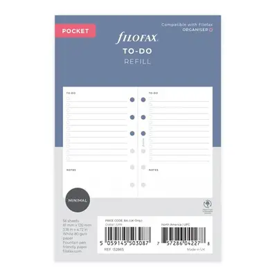 Sledování úkolů náplň kapesních diářů Filofax