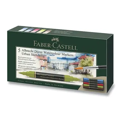 Akvarelové popisovače Faber-Castell Albrecht Dürer Urban Sketch, sada barev