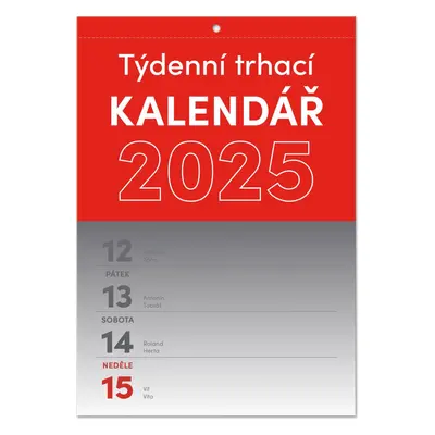 Kalendář 2025 nástěnný: Trhací týdenní A5