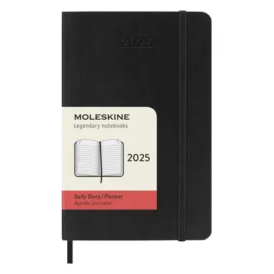 Moleskine Diář 2025 černý S, denní, měkký