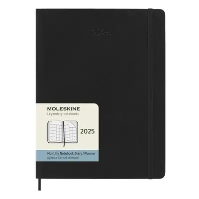 Moleskine Měsíční diář 2025 černý XL, měkký