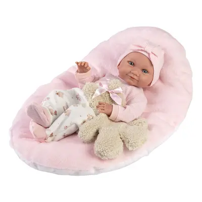 Llorens 73808 NEW BORN HOLČIČKA - realistická panenka miminko s celovinylovým tělem - 40 cm