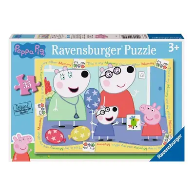 Puzzle Prasátko Peppa s kamarádkou 35 dílků