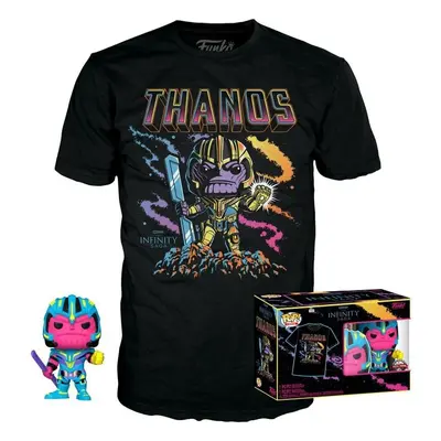 Funko POP & Tee: Marvel - Thanos BlackLight special edition (velikost trička XL)