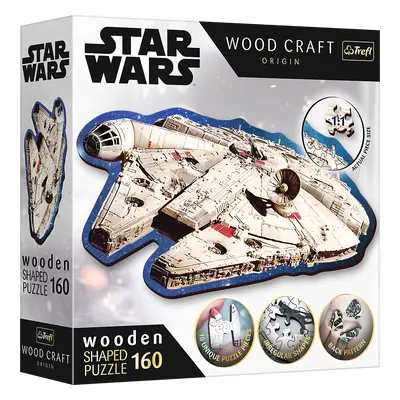 Puzzle Wood Craft Origin Star Wars: Millennium Falcon 160 dílků - Trefl