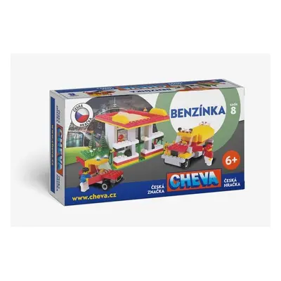 Stavebnice Cheva 8 Benzínová stanice plast 349ks v krabibi 35x19x9 cm