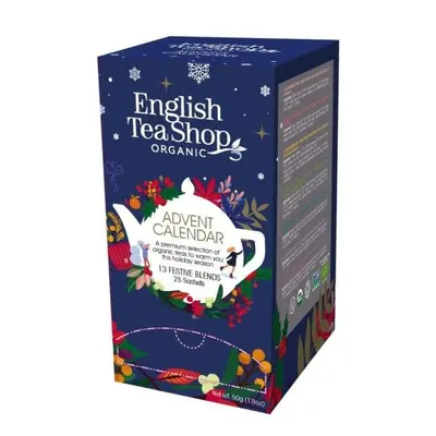 English Tea Shop Čaj Adventní kalendář bio modrý 50 g, 24 ks