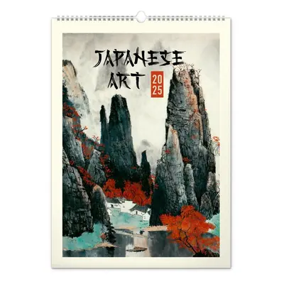 Kalendář 2025 nástěnný: Vintage plakáty - japonské umění, 33 × 46 cm