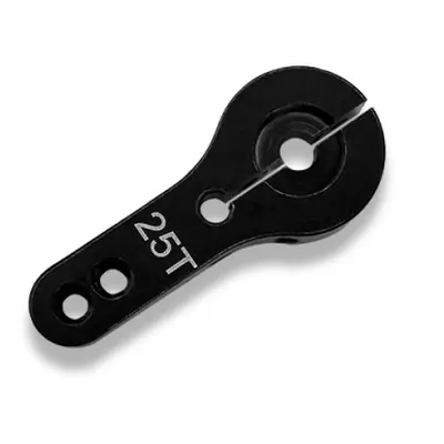 Servo páka hlíníková 20 a 24mm, 25 zubů, černá Serva IQ models
