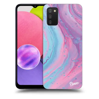 Silikonový průhledný obal pro Samsung Galaxy A02s A025G - Pink liquid