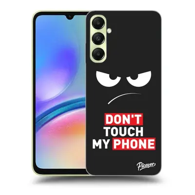 Silikonový černý obal pro Samsung Galaxy A05s A057G - Angry Eyes - Transparent