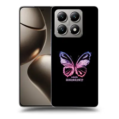 Silikonový černý obal pro Xiaomi 14T - Diamanty Purple