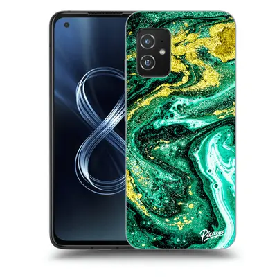 Silikonový průhledný obal pro Asus Zenfone ZS590KS - Green Gold