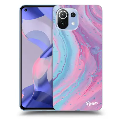 Silikonový průhledný obal pro Xiaomi Lite 5G NE - Pink liquid