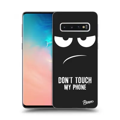 Silikonový černý obal pro Samsung Galaxy S10 G973 - Nešahej mi na telefon