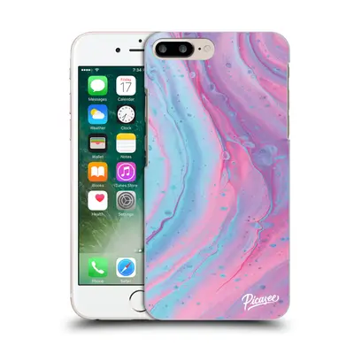 Silikonový průhledný obal pro Apple iPhone Plus - Pink liquid