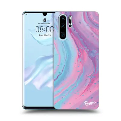 Silikonový průhledný obal pro Huawei P30 Pro - Pink liquid