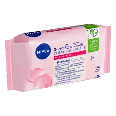 Nivea Rose Touch Čisticí pleťové ubrousky ks