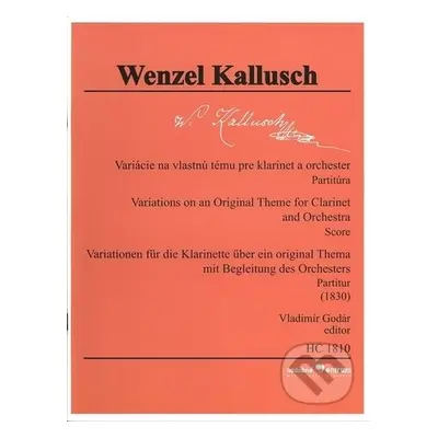 Variácie na vlastnú tému pre klarinet a orchester (Partitúra) - kniha z kategorie Noty