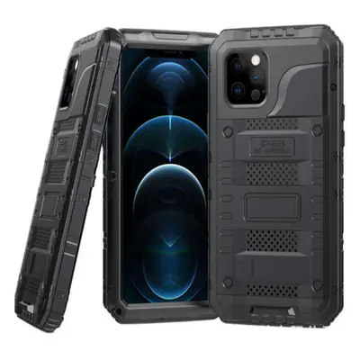 Voděodolný hliníkovo-silikonový obal pro Apple iPhone 14 - černý