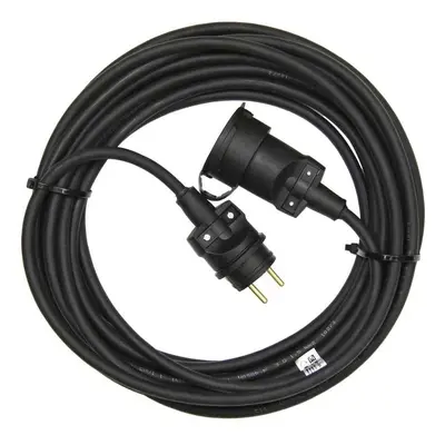 Venkovní prodlužovací kabel m / zásuvka / černý / guma / V / 1,5 mm2