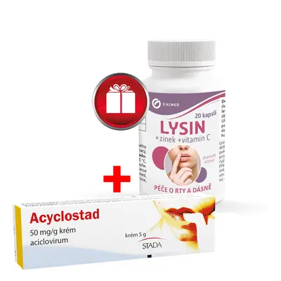 Acyclostad 50mg/g crm 5g+Dárek Lysin cps