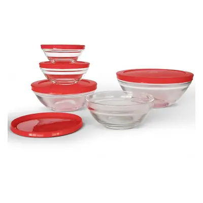 Sada sklenených misek na uskladnení (Pro pohodlné skladování potravin)