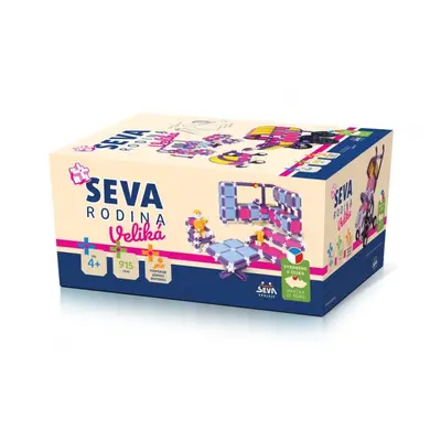 Stavebnice Seva plast Rodina Veliká 915ks v krabici 27x38x18cm